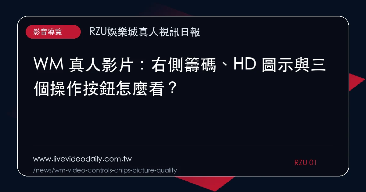 WM 真人影片：右側籌碼、HD 圖示與三個操作按鈕怎麼看？